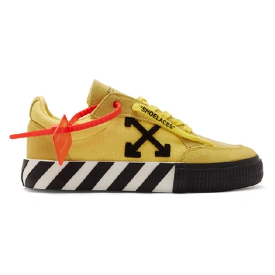 Shop Off-white Yellow Arrow Vulcanized Low Sneakers In 6010 Yellow