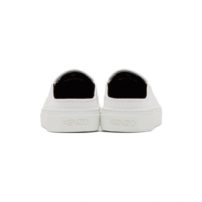 Shop Kenzo White Tiger K-skate Slip-on Sneakers In 01 - White