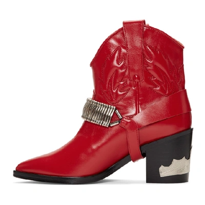 Shop Toga Pulla Red Western Detail Boots