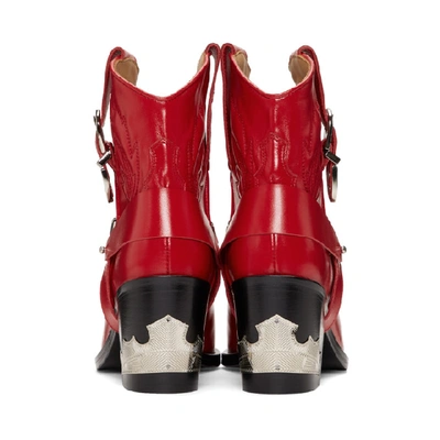 Shop Toga Pulla Red Western Detail Boots