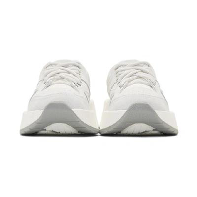 Shop Mm6 Maison Margiela Blue And White Chunky Sneakers In T1010 White