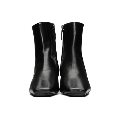 Shop Balenciaga Black Typo 50mm Boots In 1081 Black/