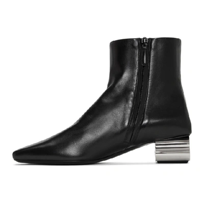 Shop Balenciaga Black Typo 50mm Boots In 1081 Black/