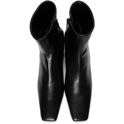 Shop Balenciaga Black Typo 50mm Boots In 1081 Black/