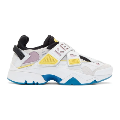 Shop Kenzo White & Pink New Sonic Sneakers