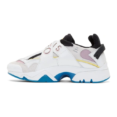 Shop Kenzo White & Pink New Sonic Sneakers
