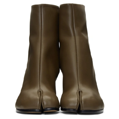 Shop Maison Margiela Green Tabi Boots In T7229 Rifgr