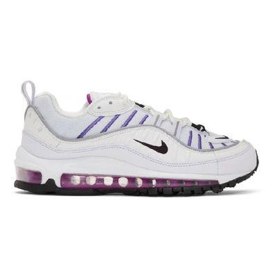 Shop Nike Grey And White Air Max 98 Sneakers In 023 Greyblk