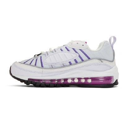 Shop Nike Grey And White Air Max 98 Sneakers In 023 Greyblk