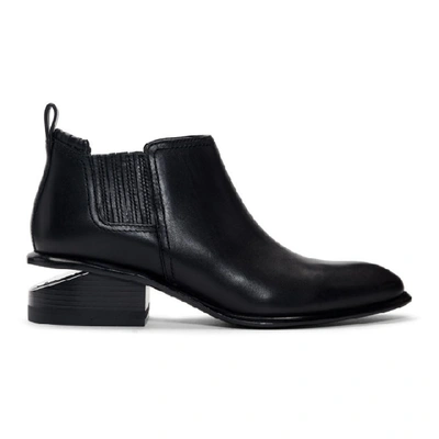 Shop Alexander Wang Black And Silver Kori Boots In 001 Black