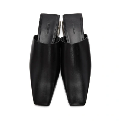 Shop Balenciaga Black Bb Typo Mules In 1081 Black