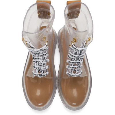 Shop See By Chloé See By Chloe Transparent Florrie Boots In 100 Transpa