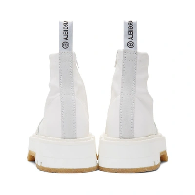 Shop Mm6 Maison Margiela White Pull On Ankle Boots In H7418 White