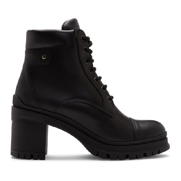 prada black combat boots