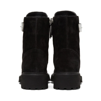 Shop Giuseppe Zanotti Black Suede Alexa Boot