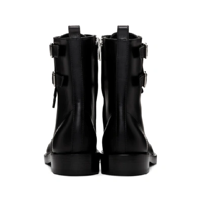Shop Gianvito Rossi Black Lagarde Military Boots