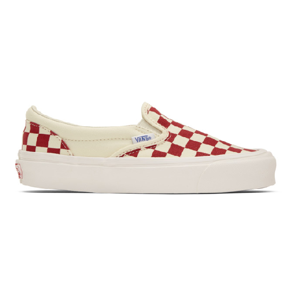 vans red checkerboard shoes