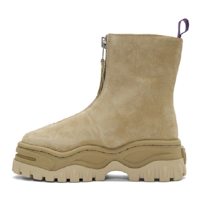 Eytys Raven Platform Suede Ankle Boots In Sand | ModeSens