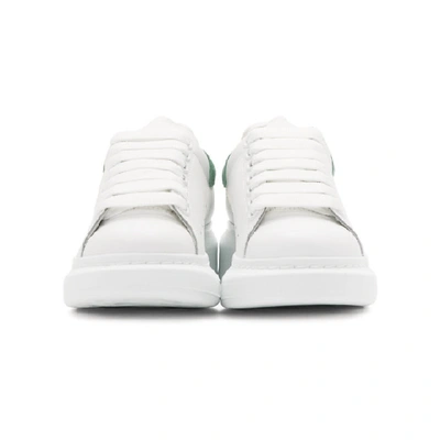 Shop Alexander Mcqueen White & Green Oversized Sneakers