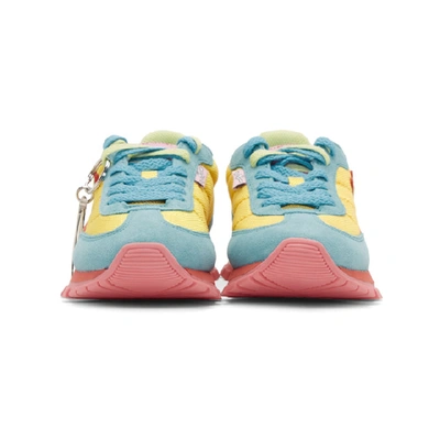 Shop Marc Jacobs Blue And Yellow The Jogger Sneakers In 447 Turquoi