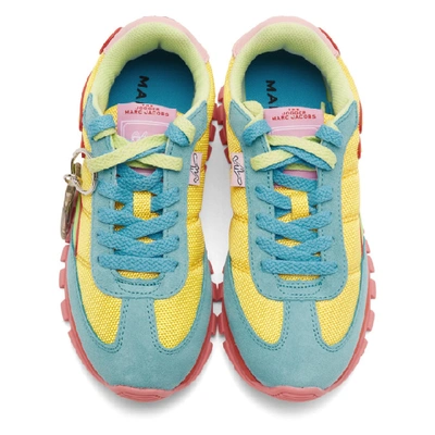 Shop Marc Jacobs Blue And Yellow The Jogger Sneakers In 447 Turquoi