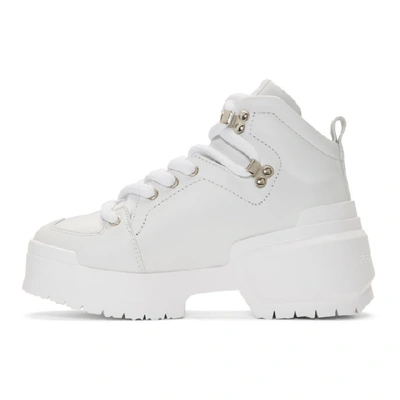 Shop Pierre Hardy White Trap Lace-up Boots