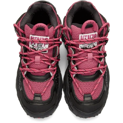 Shop Kenzo Pink And Black Inka Sneakers In 30 Begonia