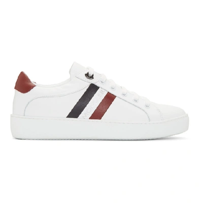 Shop Moncler White Leni Sneakers In 002 White/