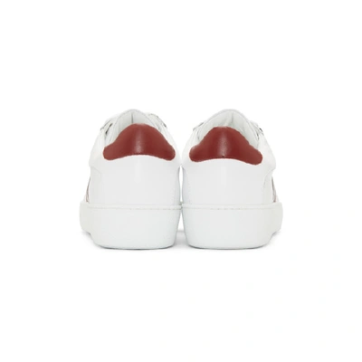 Shop Moncler White Leni Sneakers In 002 White/