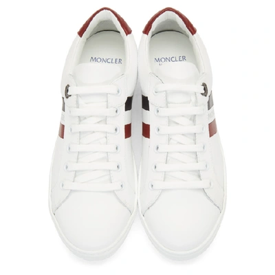 Shop Moncler White Leni Sneakers In 002 White/