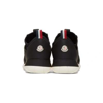 Shop Moncler Black Meline Sneakers In 999 Black