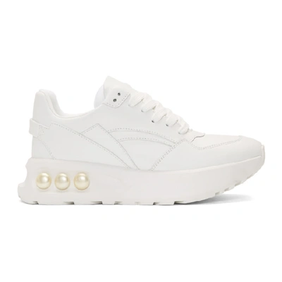 Shop Nicholas Kirkwood White Nkp3 Lace-up Sneakers In W01 White