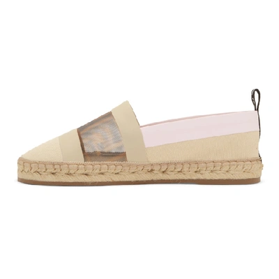 Shop Fendi Beige And Pink Forever  Colibri Espadrilles In F15f4 Pink