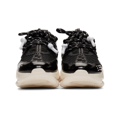 Shop Versace Black Chain Reaction Sneaker