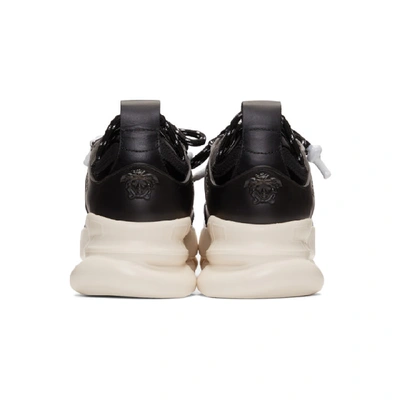 Shop Versace Black Chain Reaction Sneaker