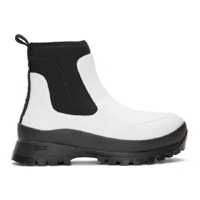 Shop Stella Mccartney White Utility Boots In 9028 Wht/bk