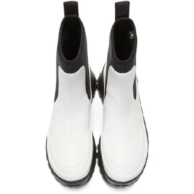 Shop Stella Mccartney White Utility Boots In 9028 Wht/bk