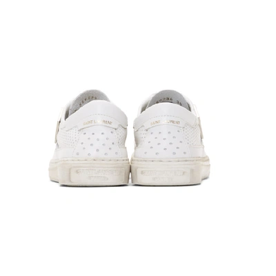 Shop Saint Laurent White Leather Andy Sneakers In 9030 White