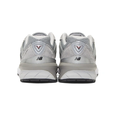 Shop New Balance Grey Us Made 990 V5 Sneakers In Grey/cstlrk