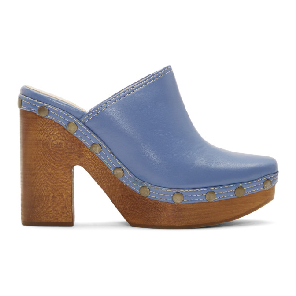 light blue clogs