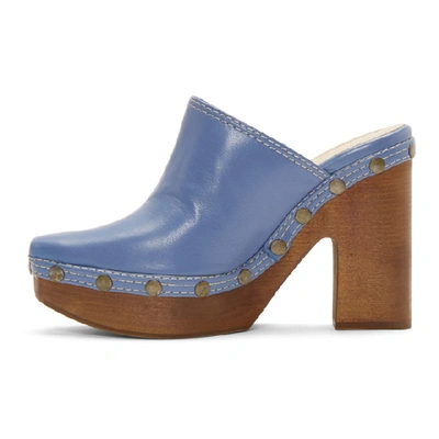 Shop Jacquemus Blue 'les Sabots' Clogs In Light Blue