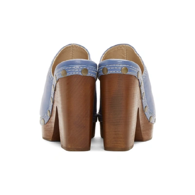 Shop Jacquemus Blue 'les Sabots' Clogs In Light Blue