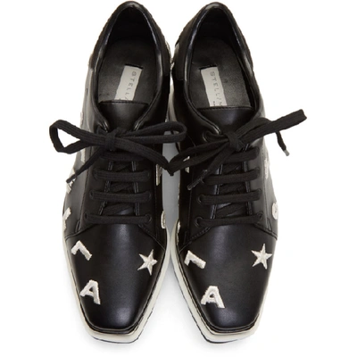 Shop Stella Mccartney Black And Silver Embroidered Elyse Sneakers In 1069 Blk/si