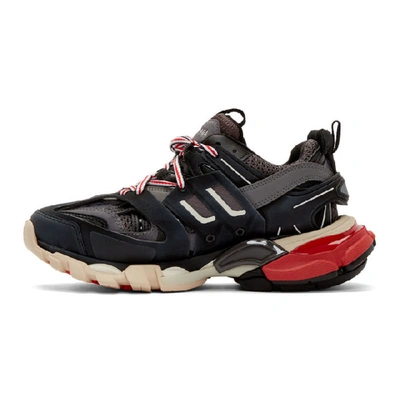 Balenciaga Track Logo-detailed Mesh And Rubber Sneakers In 1002 Blk/gr