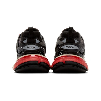 Shop Balenciaga Black And Grey Track Sneakers In 1002 Blk/gr