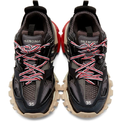Balenciaga Track Logo-detailed Mesh And Rubber Sneakers In 1002 Blk/gr