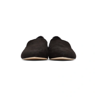 Shop Repetto Black Suede Manet Loafers In 410 Black