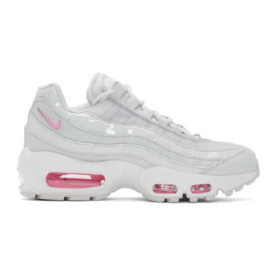 Shop Nike Grey And Pink Air Max 95 Se Sneakers In 002 Vast Gr