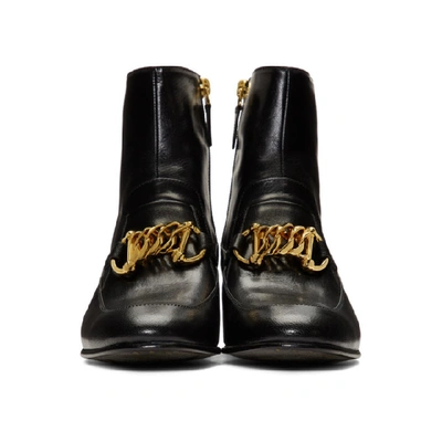 Shop Gucci Black Ebal Ankle Boots