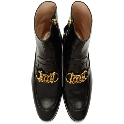 Shop Gucci Black Ebal Ankle Boots